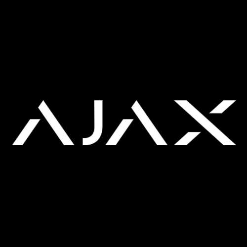 A small Ajax intruder alarm installation logo.