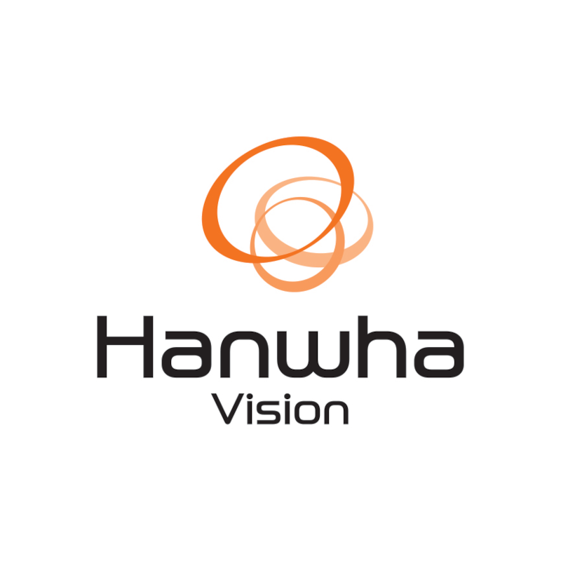 A small Hanwha CCTV installation logo.
