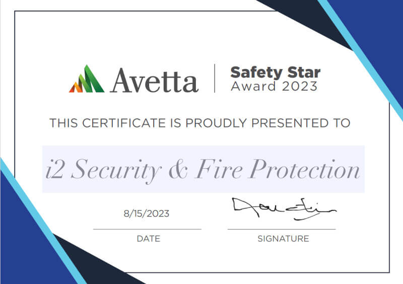 i2 Security & Fire Protection is Avetta accredited.