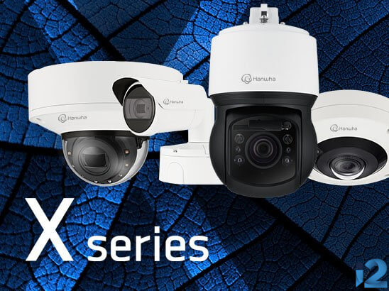 Hanwha X series surveillance cameras.