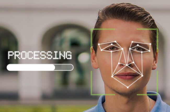 Image of a man produced by AI facial recognition cameras.
